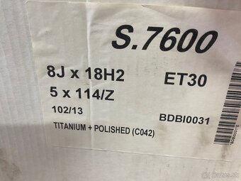5x114,3 R18 8J ET30 Fondmetal 7600 titanium polished - 2