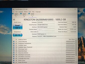 Ssd disk 1TB m.2 nvme KINGSTON. - 2