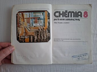 Chémia pre 8 ročník ZŠ Tibor Šramko 1991 - 2