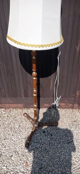 Lampa,svietidlo,lampa drevena starožitna - 2