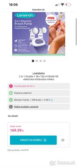 Elektrická odsávačka mlieka - 2