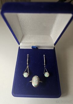 Zlatý prsteň a náušnice s opálom - 2