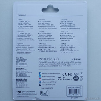 Patriot P220 256GB (nove) - 2