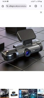 1080P WiFi autokamera s dvojitou kamerou – predná a vnútorná - 2