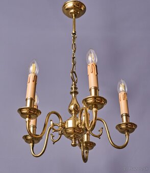 Štýlový mosadzný luster päťramenný - 2