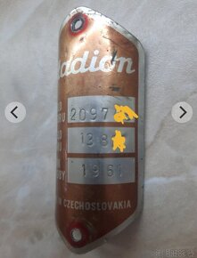 Štítok Stadion S1 S11 S22 originál 1961 - 2