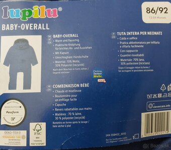 Vlneny overal 86/92cm - 2