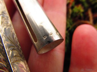 Staré strieborné púzdro na rúž, Ag 900 - 2