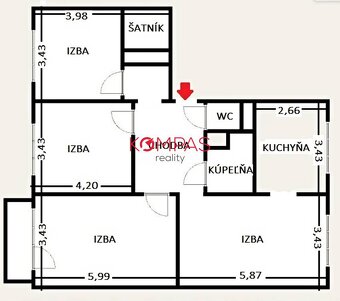 LUXUSNÝ, VEĽKÝ 4-IZB. BYT KOMPLETNE ZARIADENÝ S BALKÓNOM - 2