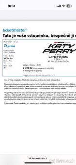 2 lístky na koncert Katy Perry - 2