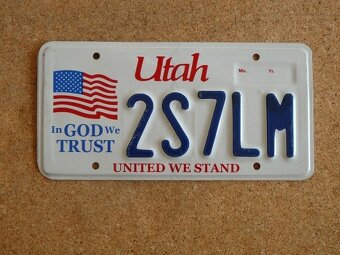 USA SPZ, 4x Utah originál... - 2