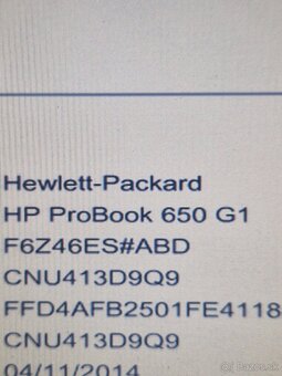 Predám HP Probook 650 g1 - 2