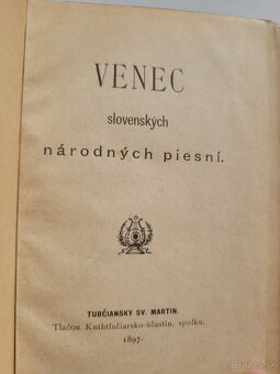Venec slovenských národných piesní 1897 - 2
