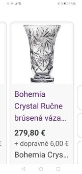 Krištáľová váza Bohemia,kabaret - 2