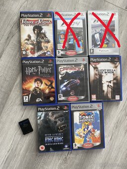 Playstation 2 hry + pamaťová karta - 2