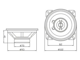 Reproduktory do auta R100 30-802 pár - 2