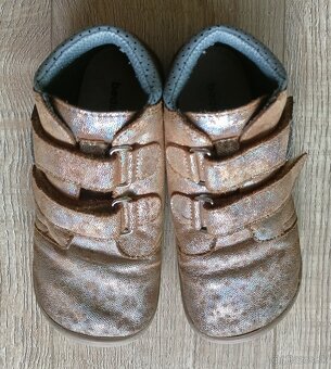 Barefoot Beda - Bella zlaté užšie s pevným opätkom veľ. 30 - 2