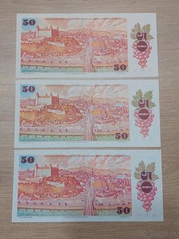 3 x 50 Kčs 1987 + slovenský kolok - 2