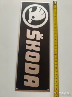 Ceduľa škoda kovová retro originál stará - 2