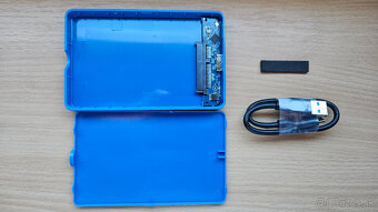 Externý BOX USB3.0 na 2.5'' SATA HDD/SSD - modrý - 2