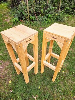 Drevené barové stoličky - 2