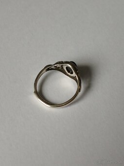 Vintage prsteň strieborný - 2