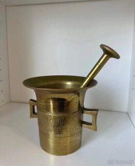 Bronzový Pozlátený Mažiar - 2