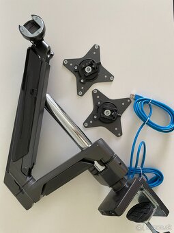 Držiak na dva monitory - AlzaErgo Arm D125B Premium USB - 2