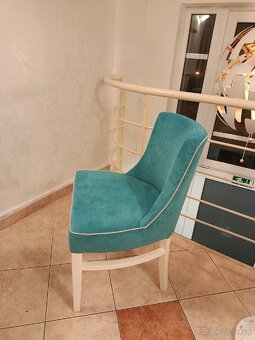 Modré jedálenské stoličky - 2