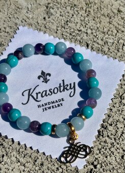 náramok z polodrahokamov - 2