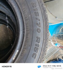 Letne pneu pirelli cartier 215/70 r15c sada - 2