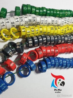 krúžky 2025 pre papagáje, male exoty, hydinu CITES krúžky - 2