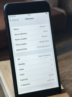 Iphone7 Black 32GB / Top stav + nabíjaci kábel - 2