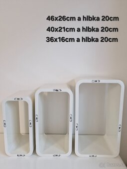 Závesné police na stenu 3ks - 2