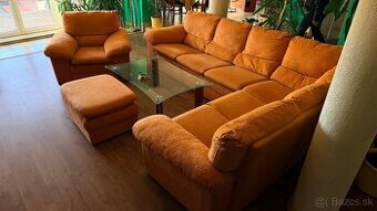 Rohova sedacia súprava s kreslom a taburetkou - 2