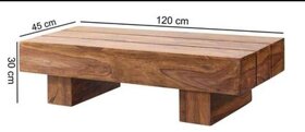 Konferenčný stolík sheesham 120 cm - 2