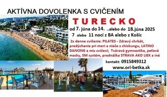 Pobyty s cvičením TURECKO, KRÉTA, CHORVÁTSKO, BOJNICE, EGYPT - 2