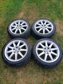 AUDI hliníkové disky R17 5x112+ nové letné pneumatiky - 2