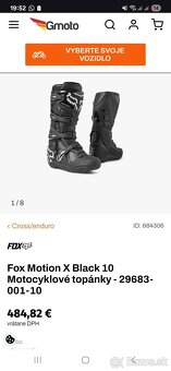 Fox motion x - velkost 44,5 nove - 2