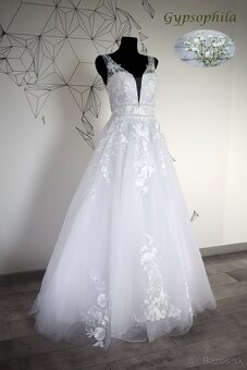 Nové svadobné šaty Gypsophila biele - 2
