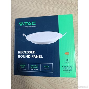 Predám 4 ks LED 12W vstavané svetlo + vykružovák na otvory - 2