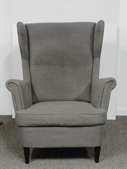 kreslo-ušiak STRANDMON sivé - 2