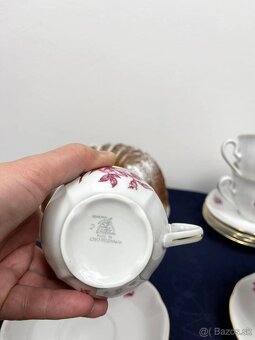 Kávová, čajová súprava, šálky Bohemia Czechoslovakia - 2