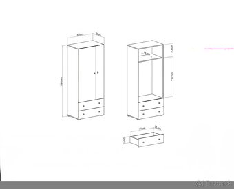 SKRIŇA 80x190x50cm - 2