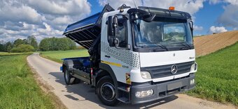 Mercedes Atego 1218 trojstranný sklápač s hydraulickou rukou - 2
