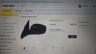 Ľavé elektricky ovládané zrkadlo - 2