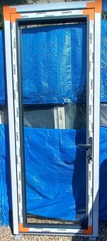 Predám hliníkové dvere 101cm x 248cm antracit obojstranne - 2