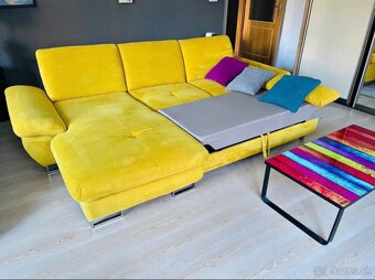 🛋️ Rohová sedacia súprava Reggio – žltá, gauč, sedačka - 2