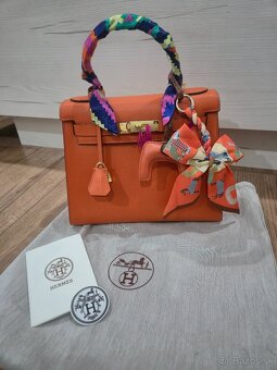 Nova kožená kabelka Hermes Kelly Orange - 2