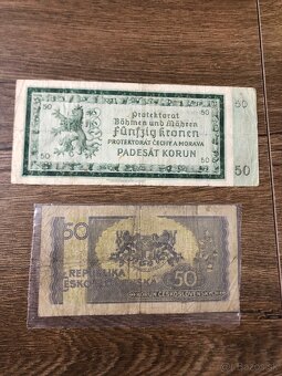 Bankovky PROTEKTORÁT a ČSR 2 - 2